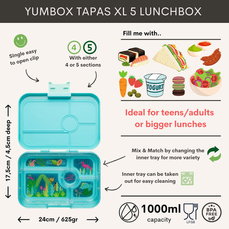 Yumbox-Tapas-XL-Lunchbox-5-Vakken-Antibes-Blue-1